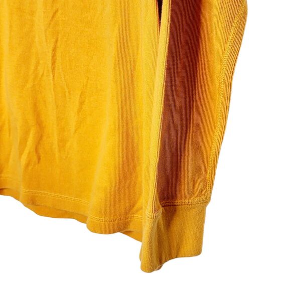 Duluth Trading Co Heritage Henley Ribbed Mock Turtleneck Yellow Gold Women’s S - Picture 3 of 4